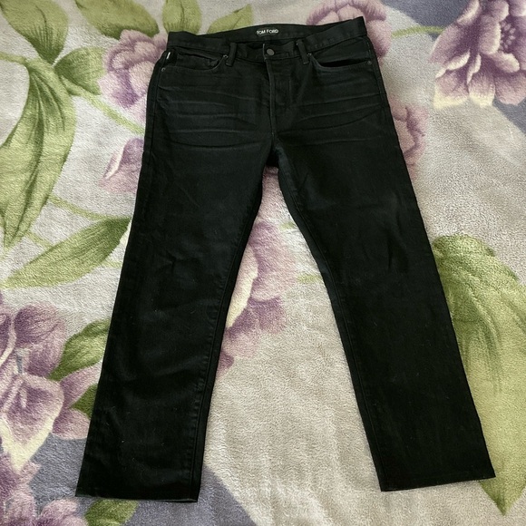 Tom Ford Black Stretch Straight Fit Denim - Picture 6 of 14